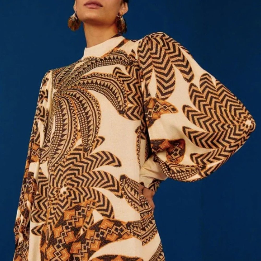 Farm Rio Sand Yawanawa Blouse
